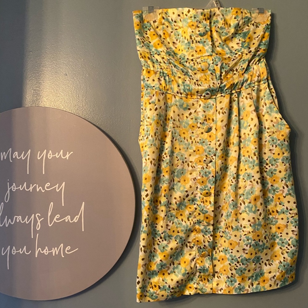 Strapless Dress w/ Pockets